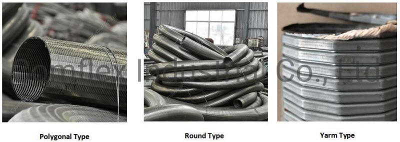DN38-150 Round / Polygonal Stainless Steel Stripwound Interlock Metal Hose Making Machine for Exhaust Pipe