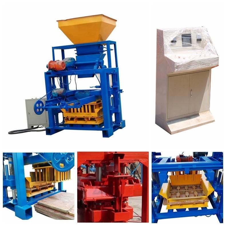 Export Qt4-36 Small Scale Semi Automatic Sand Stone Fly Ash Slag Hollow Paving Interlocking Solid Curbstone AAC Cement Concrete Block Brick Making Machine Price