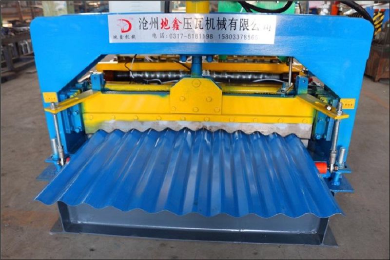 Corrugated Water Wave Color Coated Corrugation Roof Tile Roll Forming Machine