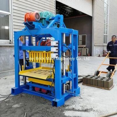 Qtj4-40 Single Phase Manual Concrete Block Making Machine for Hollow/Solid/Interlocking Bricks