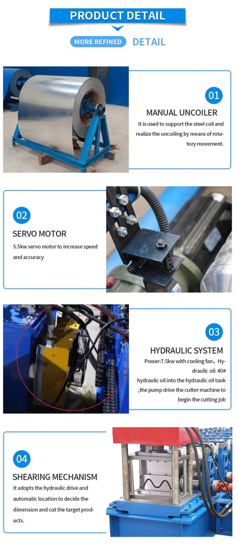 Highway Guardrail Systems Roll Forming Machine Freeway Guardrail Roll Forming Machine