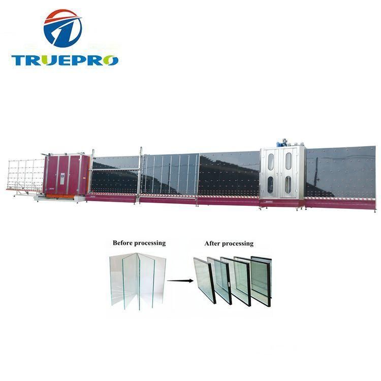 Efficient Automatic Vertical Double Glazing Machine Size 15700 * 2400 * 3200mm