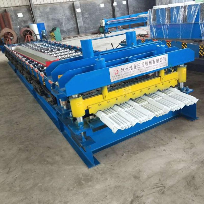 Steel Glazed Tile Trapezoidal Tile Roofing Sheet Roll Forming Machine