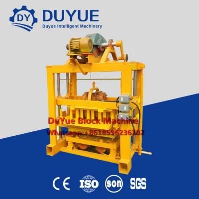 Qtj4-40 Hollow Block Maker Machine Manual, Interlocking Brick Making Machine, Fly Ash Brick Making Machine, Low Cost Small Hollow Brick Machine