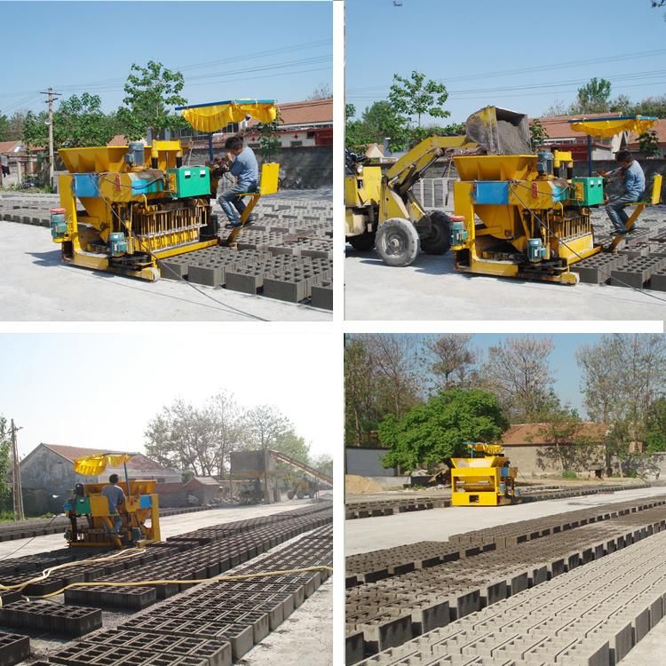 Automatic Mobile Concrete Hollow Block Cement Brick Making Machine Egg Laying Block Machine