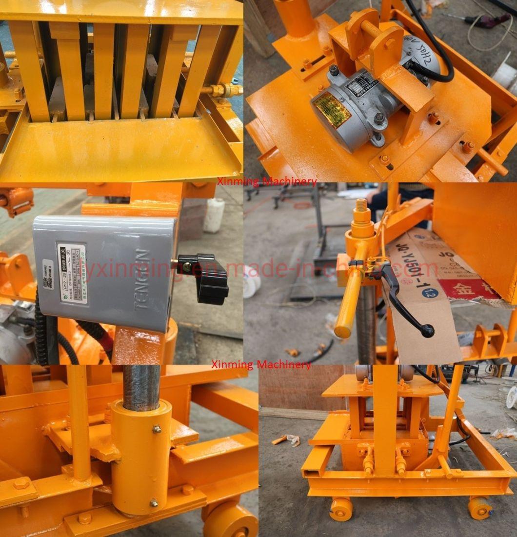 Easy Movable Qmr2-45 Concrete Cement Hollow Solid Interlocking Block Making Machine for Wall Materials