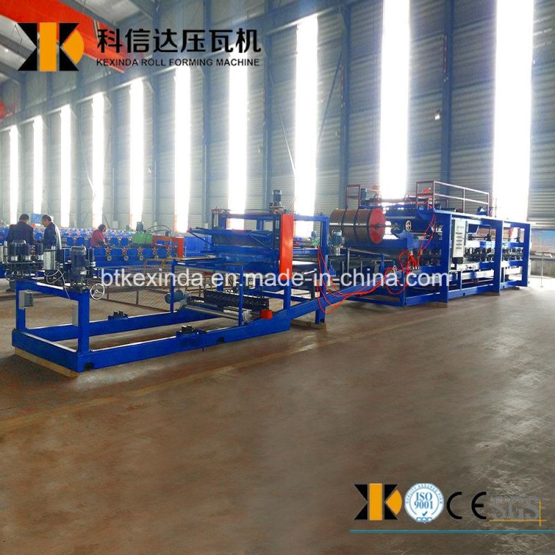 Kexinda Z Lock Sandwich Panel Roll Forming Machine Mineral Wool and Polyurethane Sandwich Panel Production Line