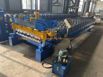 Automatic Aluminum Metra Step Tile Metcoppo Corrugated Roof Sheet Roll Forming Machine