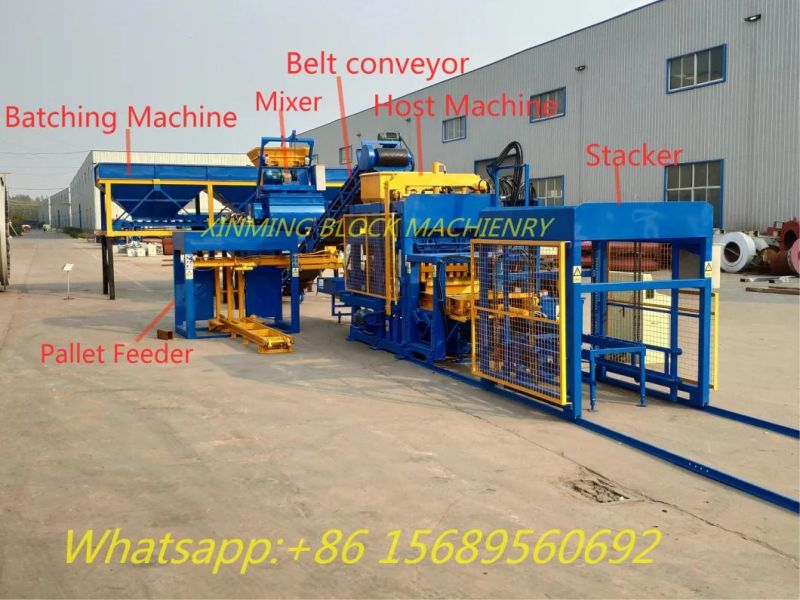 Qt 10-15fully Automatic Brick Making Machine with Intelligent Control System, Eary to Operate, Concrete Cement Brick, Pavement Brick for Construction Material