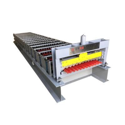 Automatic Color Steel Galvanized Metal Corrugated Roofing Sheet Tile Making Steel Roll Forming Machine Production Line