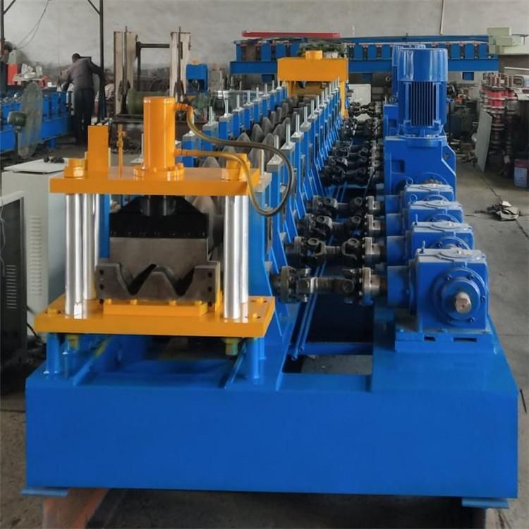 Automatic Expressway 2 Wave Guardrail Crash Barrier Roll Forming Machine