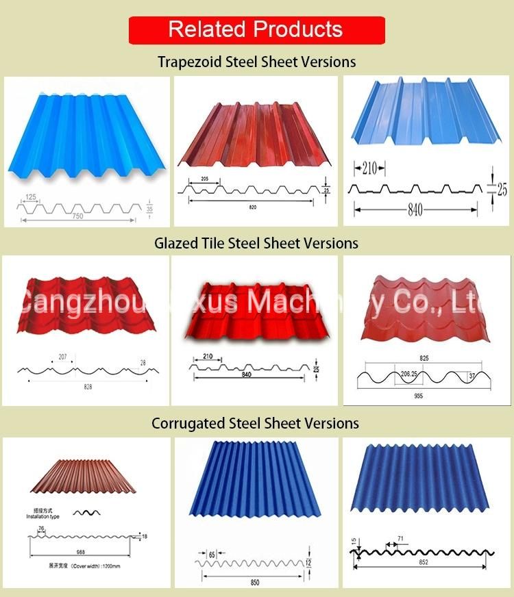 Aluminium Corrugated Metal Glazed Tiles Roofing Sheets Making Machine
