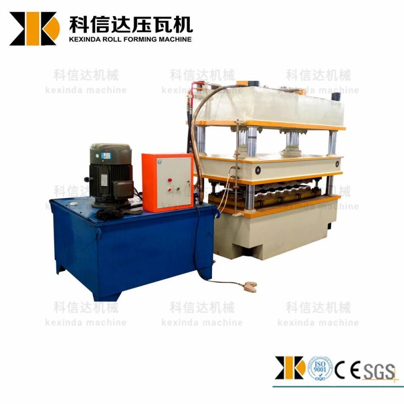 Color Stone Coated Steel Metal Roof Tiles Making Machine