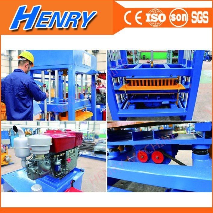 Qt4-30 Hydralic and Disel Engine Concrete Hollow Block Brick Paver Block Machine