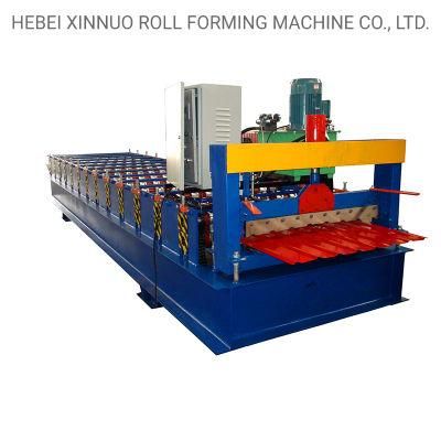 Xinnuo 900 Trapezoidal Color Steel Roll Forming Machine for Metal Roofing Sheet