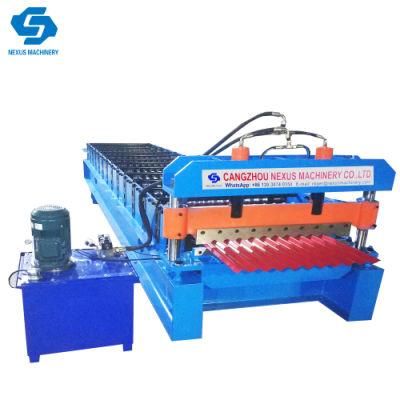 Corrugated Sheet Roof Forming Machine Red Color Steel Roofing Production Line