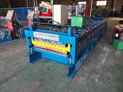 High Speed Aluzinc Double Roof Tile Trapezoidal Roll Forming Machine