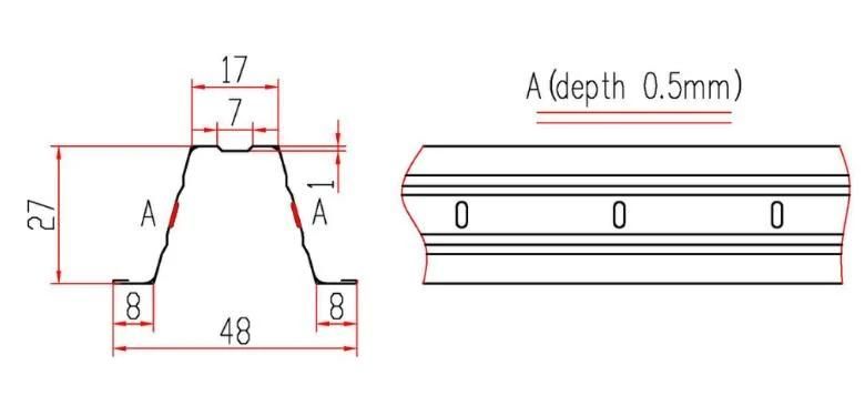 0.3mm-0.6mm Gi, PPGI, Aluminum Fuming Container Roofing Truss Batten Machine