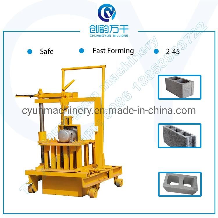 Qmy2-45 Small Egg Layer Block Machine Concrete Hollow Block in Zambia