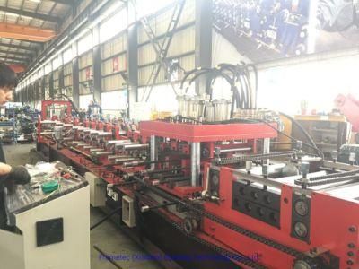 Automatic Changed CZ Steel Frame Purlin Machines PLC Control System Roller Form Machinery