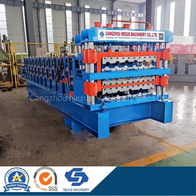 Three Layer Roof Tile Roll Forming Machine Galvanized Steel Double Layer Tiles Sheeting Roll Former
