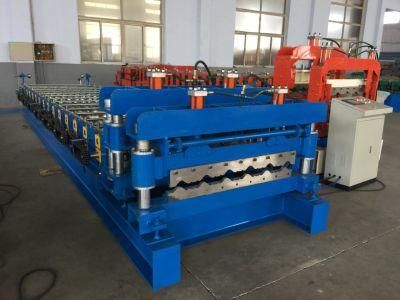 Automatic Crimping Metal Sheet Aluminium Glazed Roof Tile Steel Roll Forming Machine