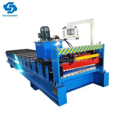 Gi Gp Material Corrugated Sheet Roll Forming Machine Iron Corrugating Roof Metal Machine