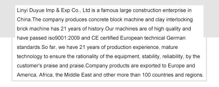 German Technology Duyue Qt4-15 Henry Hollow Block Making Machine in Tanzania