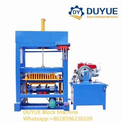 Duyue Qt4-30 Diesel Engine Hollow Block Making Machine Cloored Paving Machine Cubstone Machine
