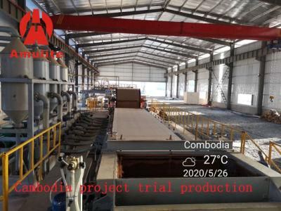 Cambodia Fiber Cement Board Production Line Trial Running