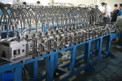 Ceiling T Bar Roll Forming Machine Worm Gear Box Flying Cut-off Fully Automatic