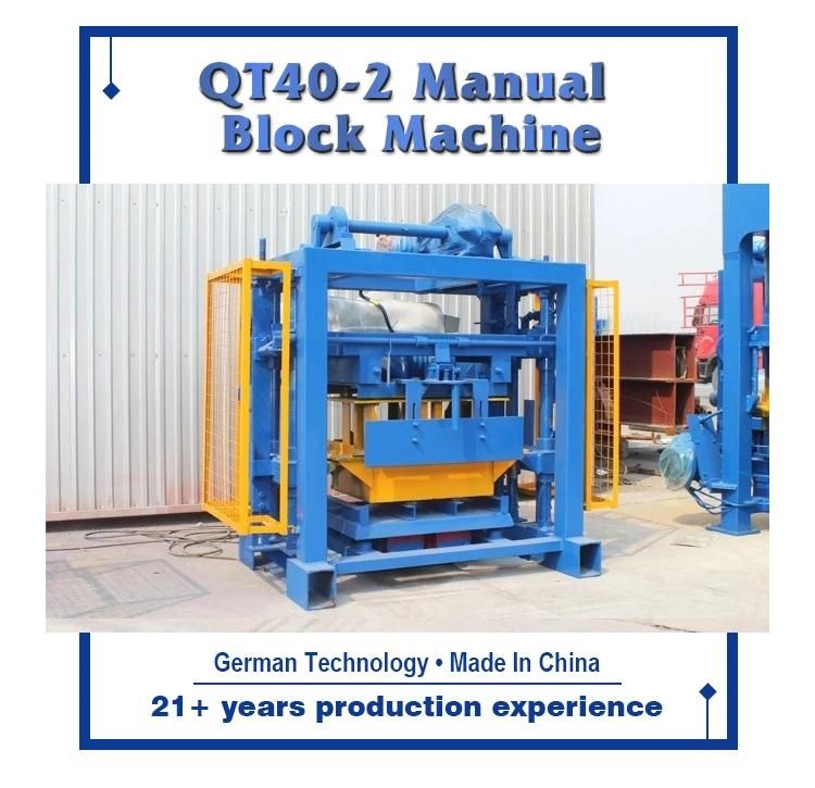 Qt 40-2 Small Manual Concrete Hollow Brick Machinery with a Good Price
