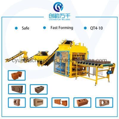 Cy4-10 Full Automatic Clay Brick Machine Soil Cement Interloc Paving Block Making Machine