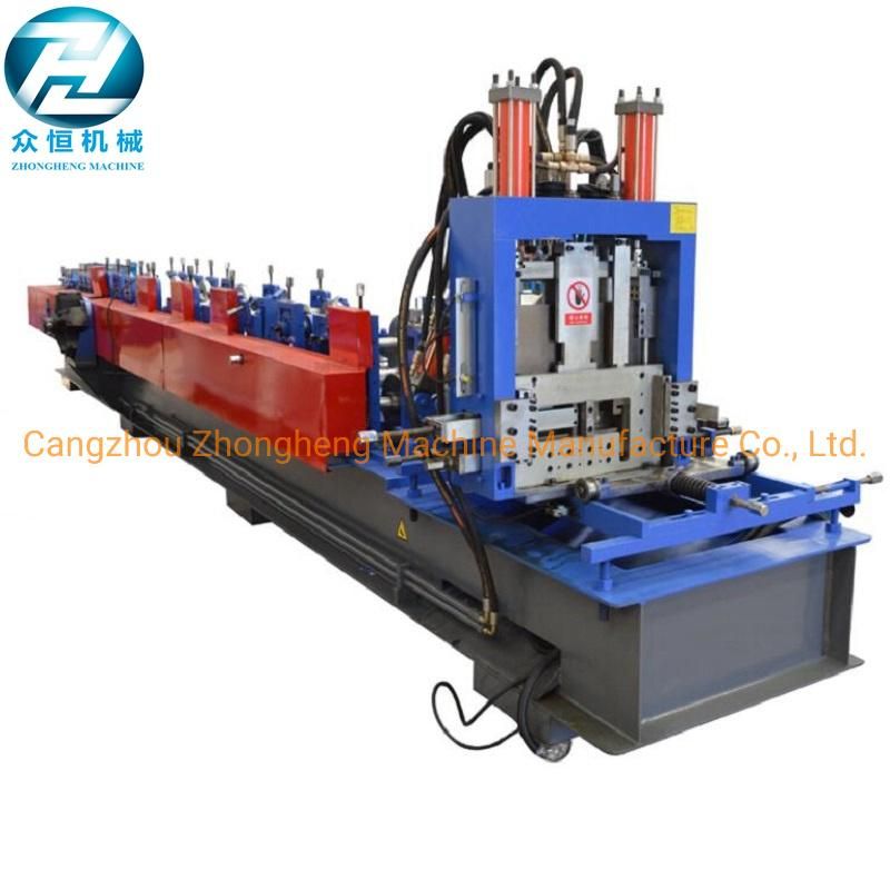 Full Auto C U Channel Roof Purlin Roll Forming Machine Simens Motor