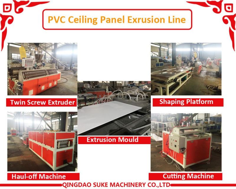 Hot Selling Bathroom Decoration PVC Ceiling Panel Extrusion Production Line Wall Panel Manufacturing Plant
