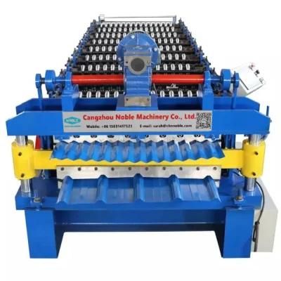 China Double Layer Deck Corrugated Roof Tile Iron Corrugated Roofing Sheet Making Roll Forming Machine