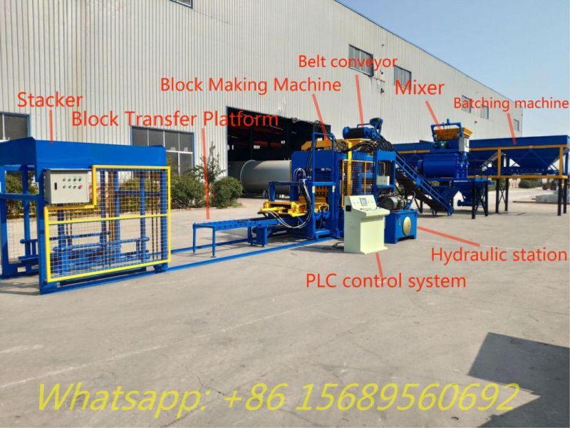 Factory Price Qt 6-15 Fully Automatic Block Making Machine Hollow Brick, Solid Brick, Paver Brick for Wall Materials.