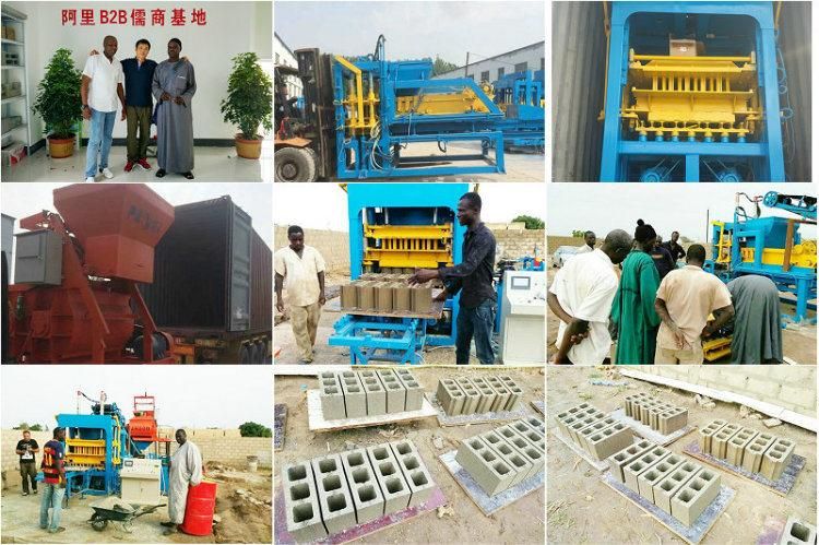 Qt4-15 Automatic Cement Paving Stone Hollow Interlock Brick/Block Making Machine Plant with Ce Approved