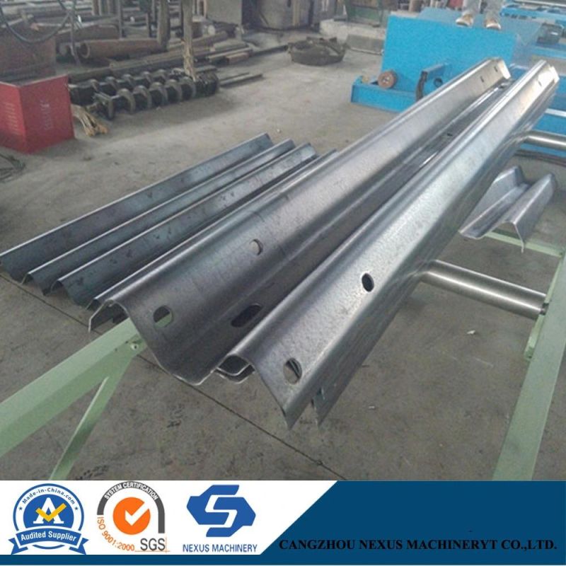 Customized Two Wave W Beam Steel Highway Fence Guardrail Roll Forming Equipment