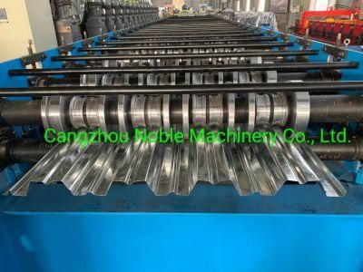 Low Price Metal Floor Decking Forming Machine with Track Cutting Thickness 0.8-1.5mm