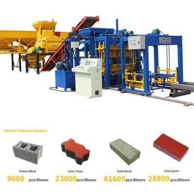 Qt5-15 Automatic Concrete Hollow Block Brick Moulding Machinery