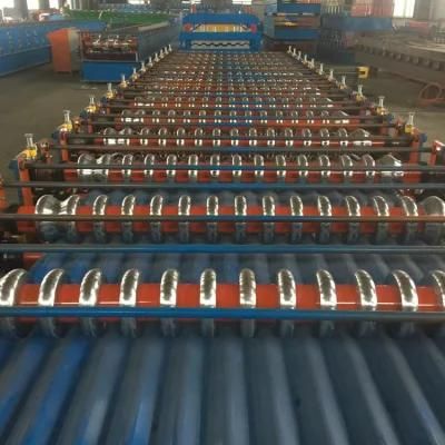 Roof Panel Galvanised Steel Double Layer Sheet Roll Forming Machine