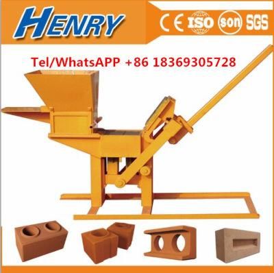 Hr1-30 Soil Clay Earth Brick Making Machine Interlocking Lego Manual Brick Machine