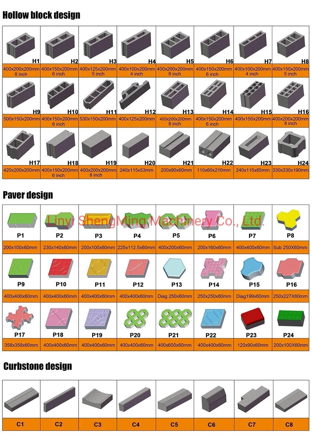 Semi-Auto Diesel Engine Cement Concrete Hollow Block Machine