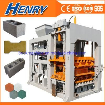 Qt6-15 High Production Capacity Fully Automatic Hydraulic Cement Conceret Hollow Block Paver Curbstone for Government Project