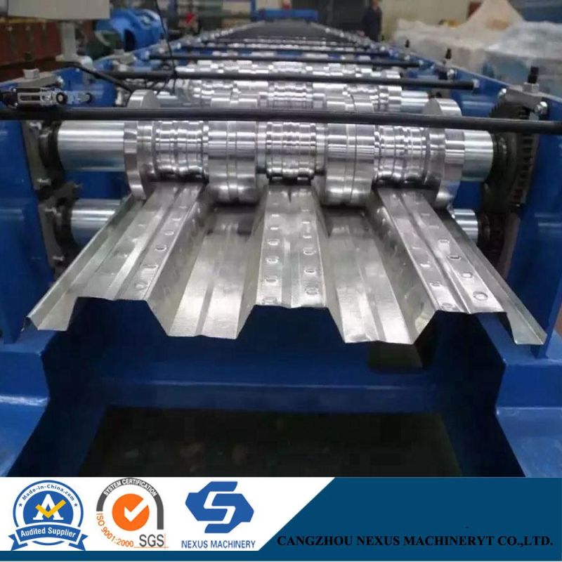 Galvanised Steel Metal Floor Deck Roll Forming Machine Decking Sheet Production Line