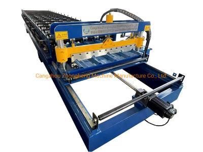 Lowest Price Steel Rib Profile Electrical Cutter Trapezoidal Tile Roofing Sheet Roll Forming Machine