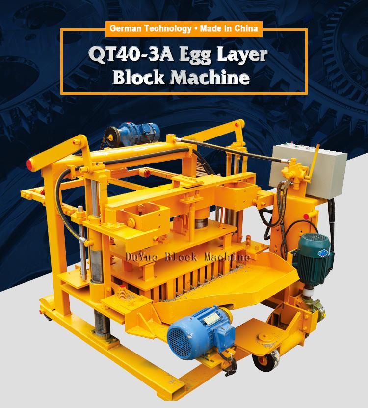 Qt40-3A Egg Layer Concrete Cement Hollow Paver Block Machine
