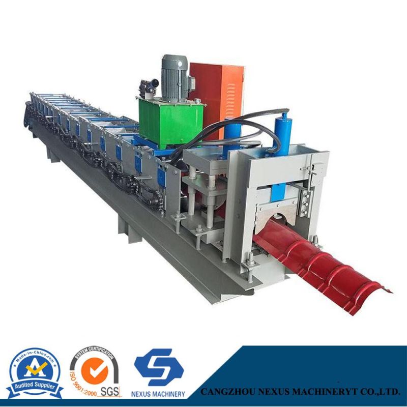 Roof Ridge Cap Roll Forming Machine Steel Toproll Ridges Making Machinery