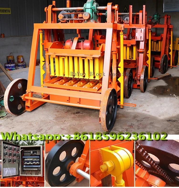 Qmy4-45 Mobile Concrete Cement Block Brick Making Machine with Low Investment for Home Business